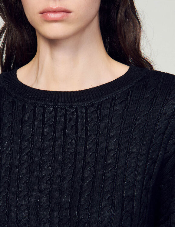 Cropped knit sweater