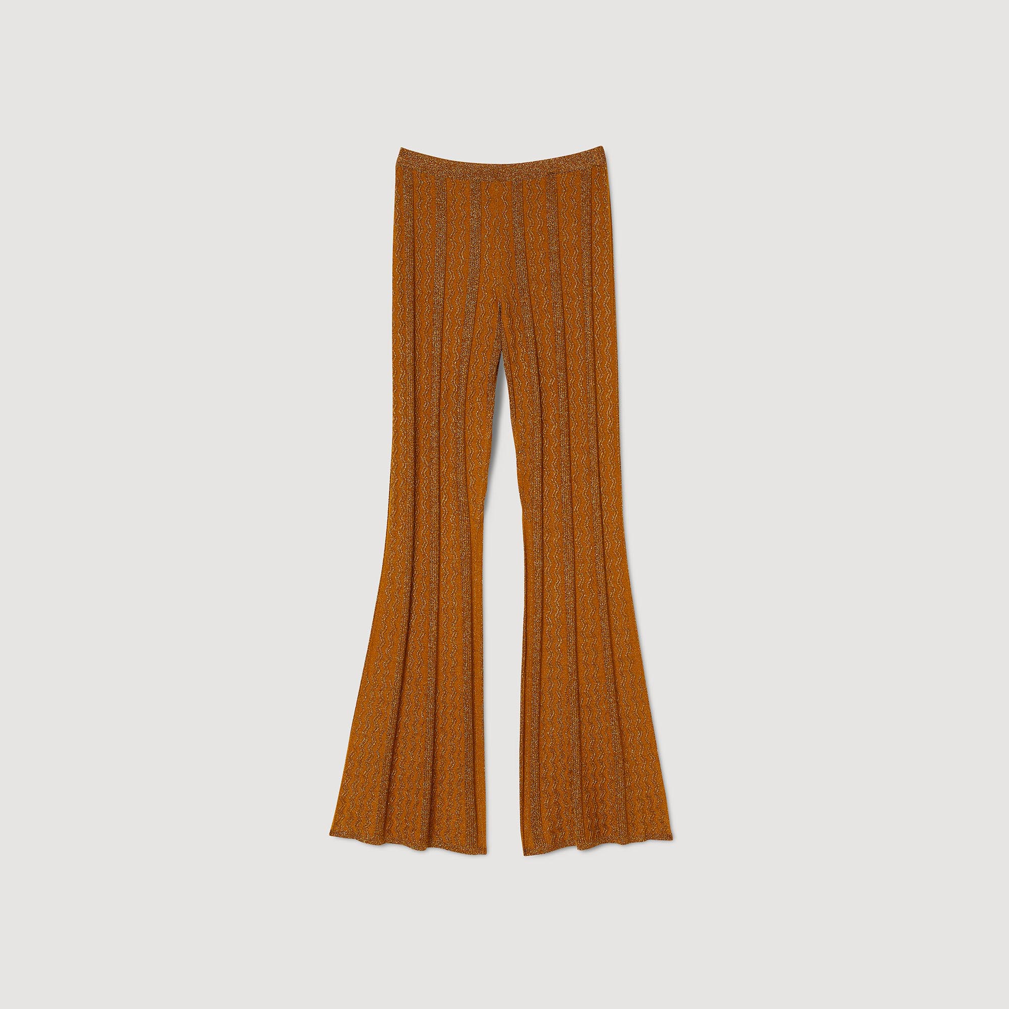Metallic knit pants
