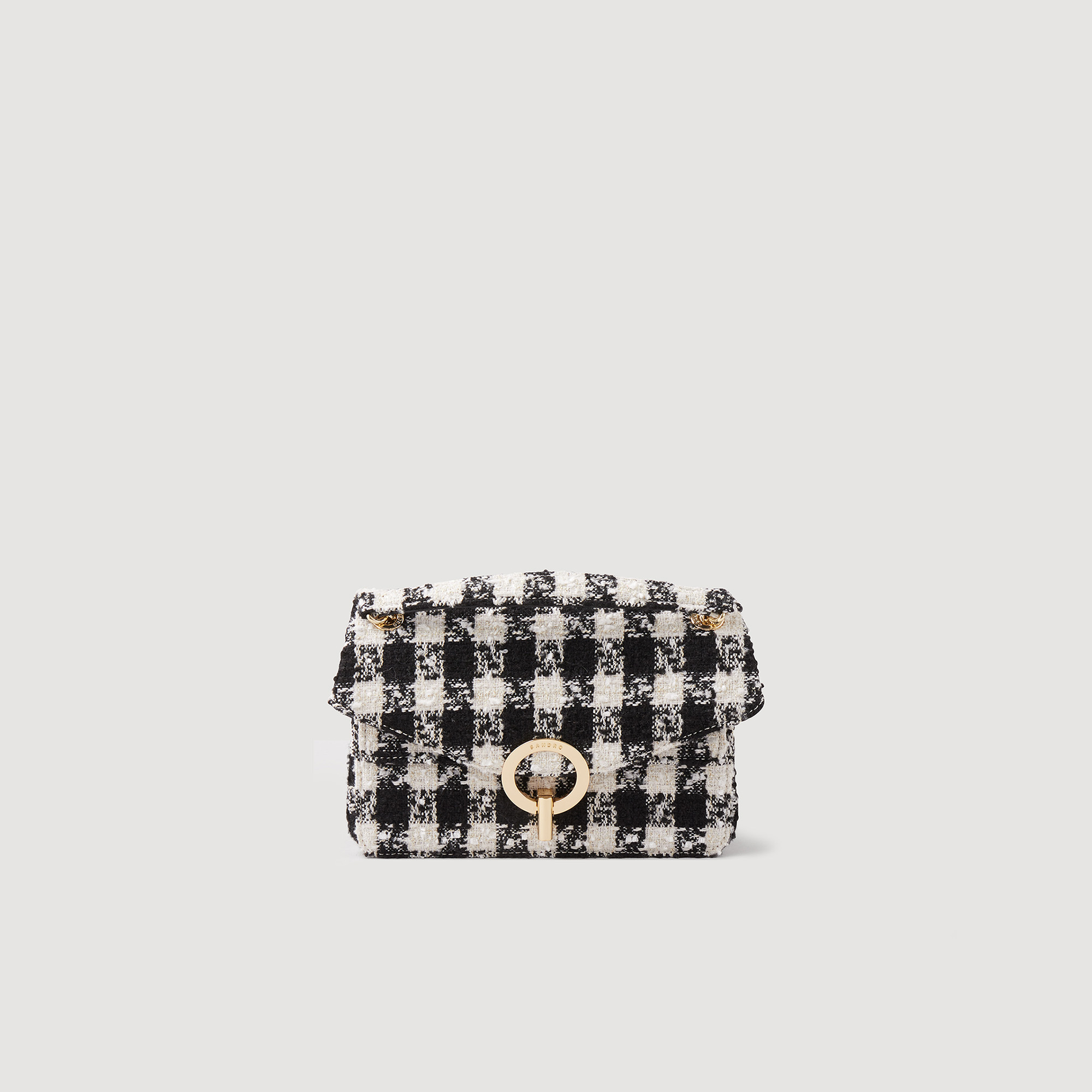 Yza bag in houndstooth tweed
