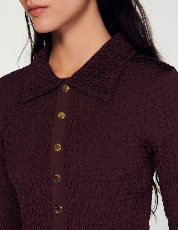 Smocked shirt top