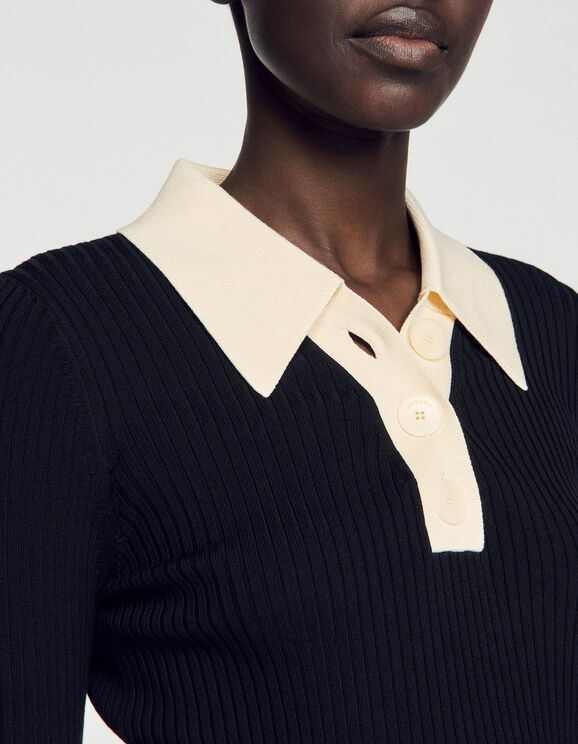 Knit polo neck jumper