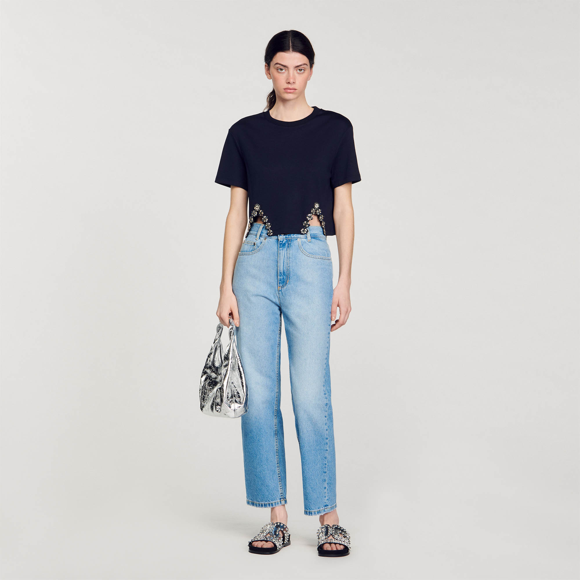 Rhinestone crop top