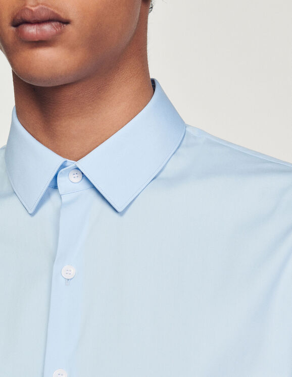 Fitted stretch cotton shirt