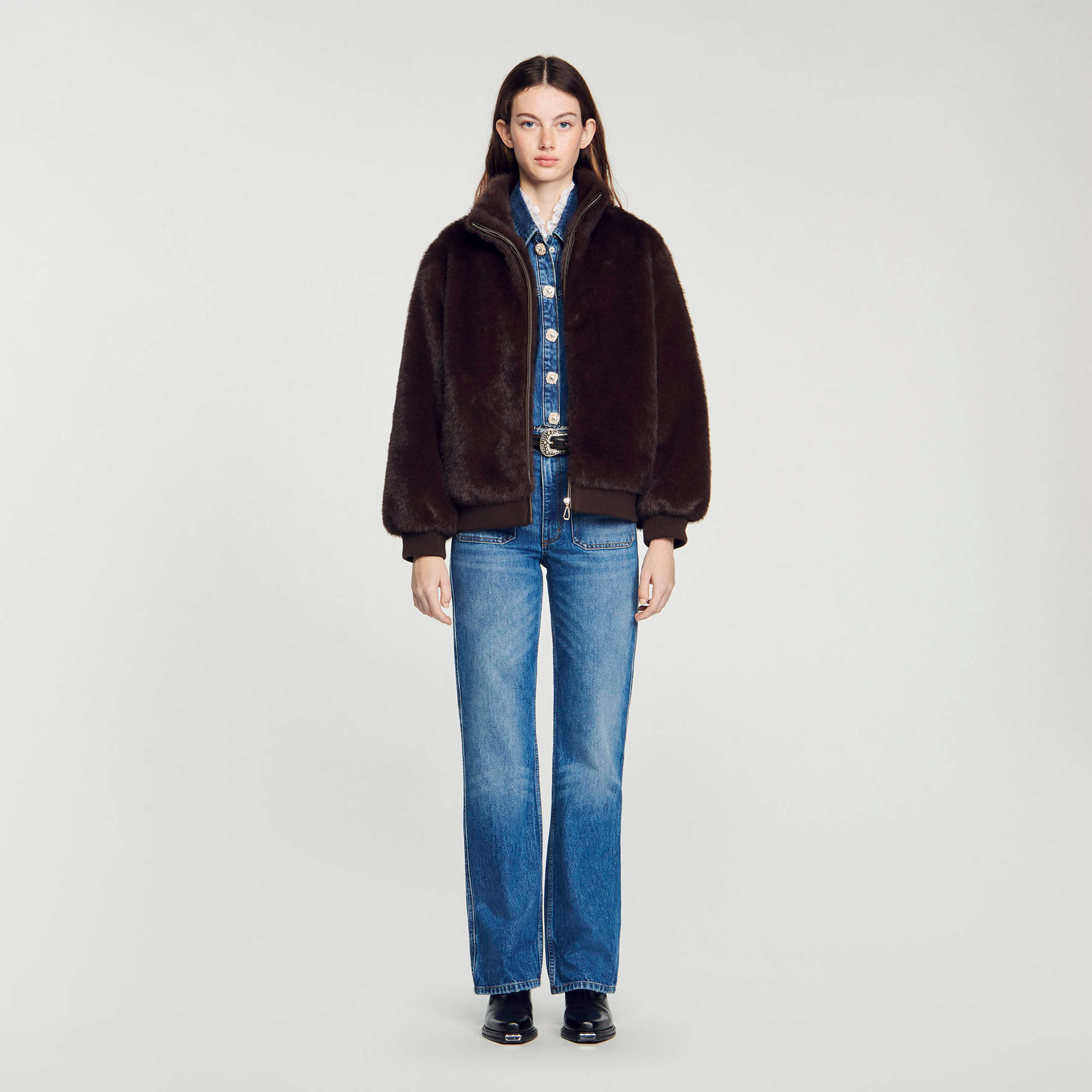Faux fur jacket