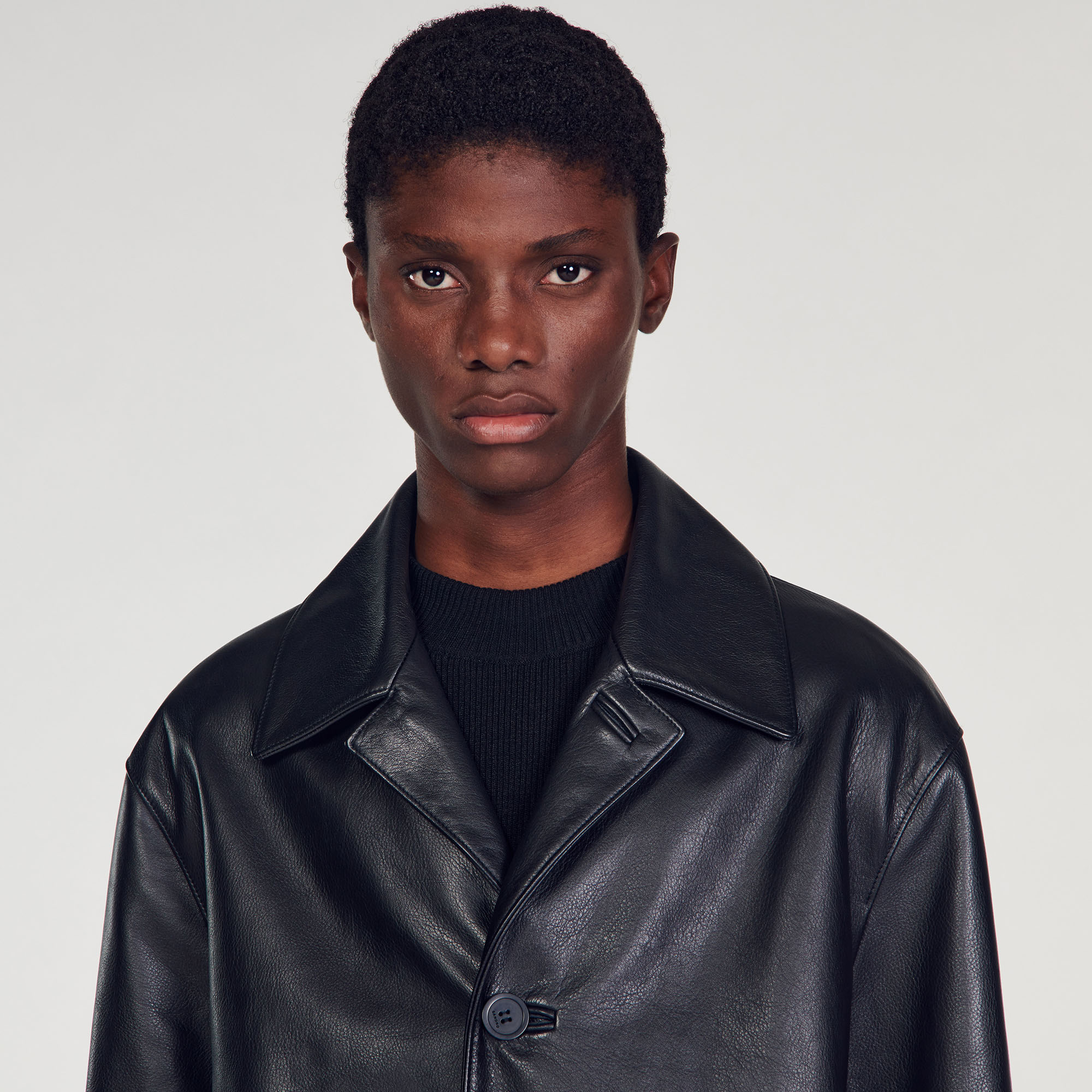 Long leather coat