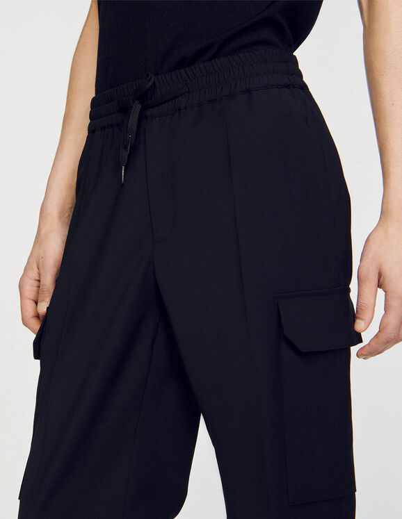 Elasticated cargo trousers