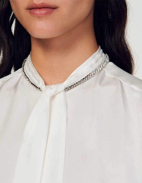 Short silk shirt