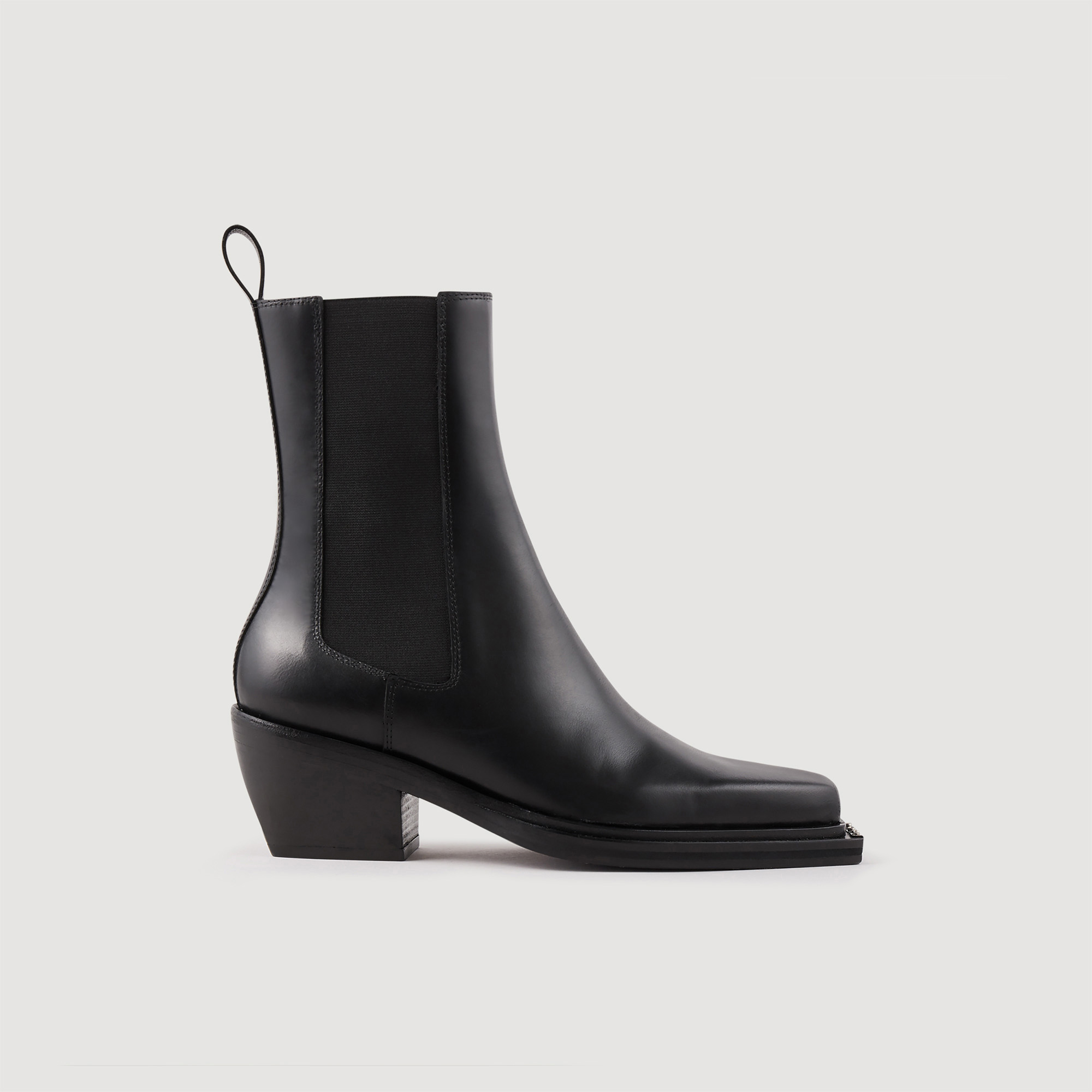 Leather ankle boots