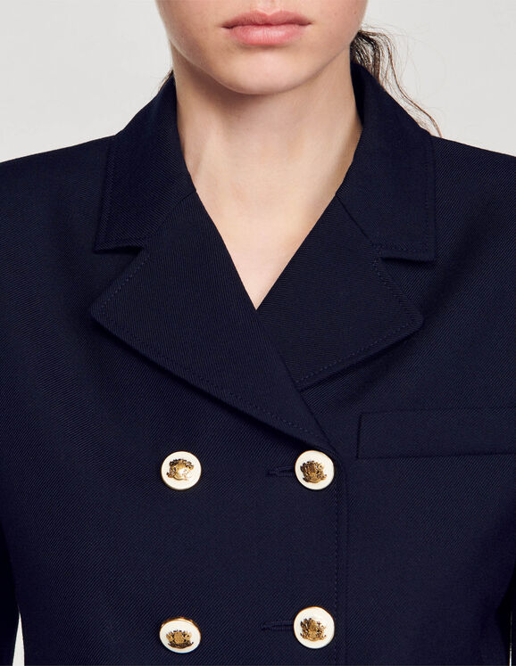 Short double-breasted jacket