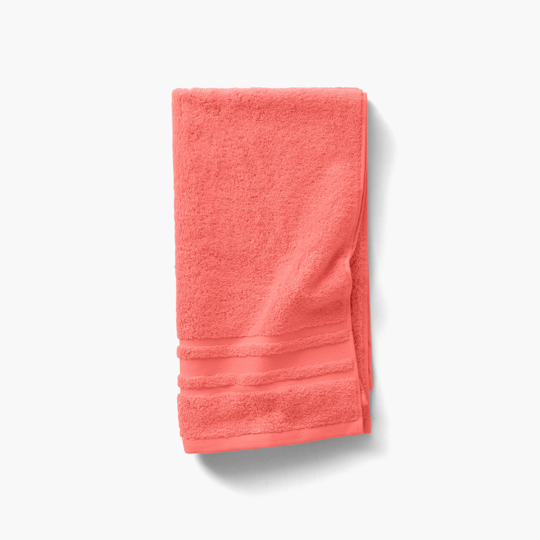 Serviette de toilette coton Lola II corail