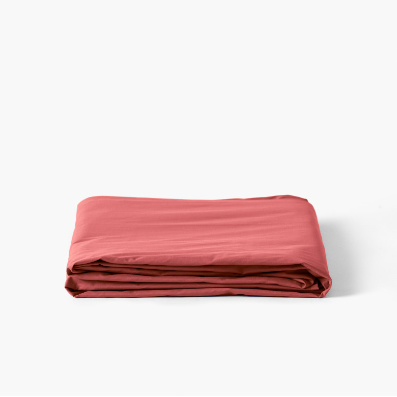 Drap de lit coton Neo bois de rose