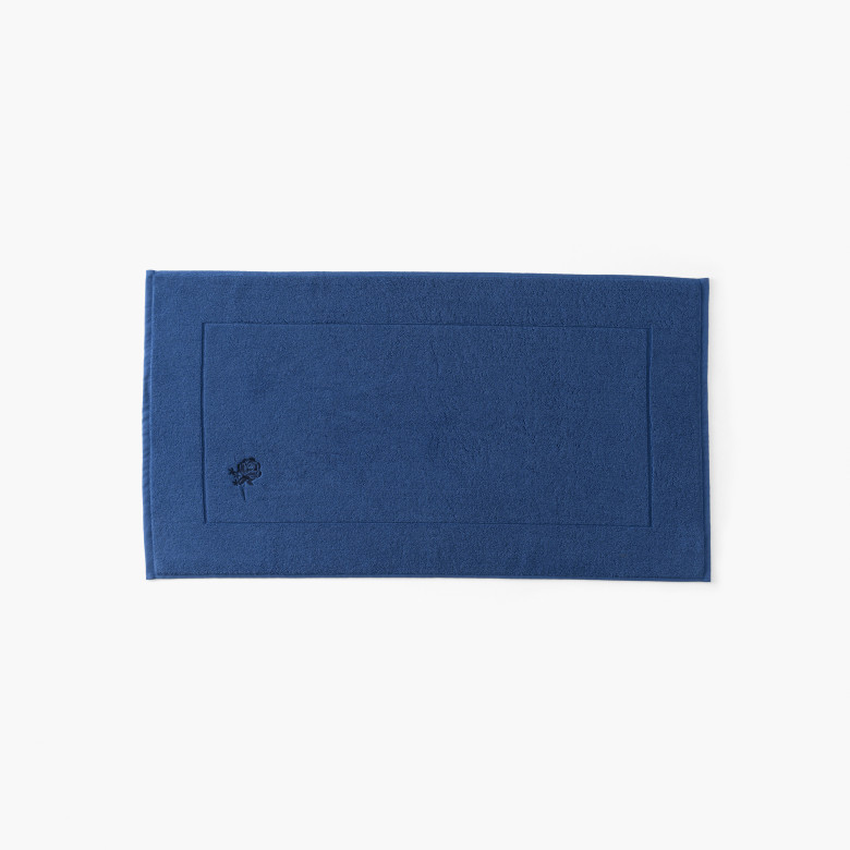 Tapis de bain coton et viscose de bambou Rosablue indigo