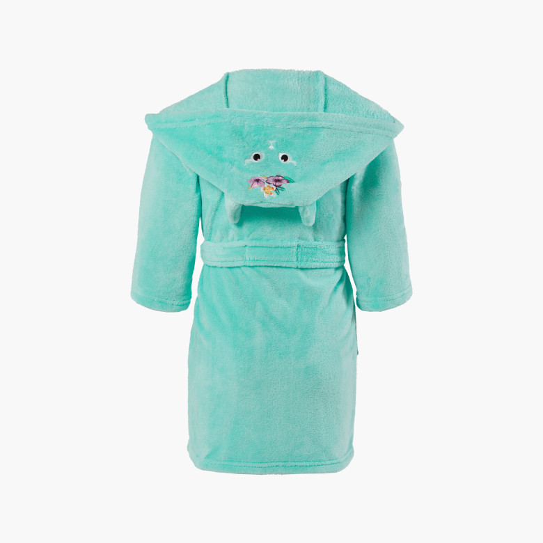 Robe de chambre enfant polaire à capuche Beachful lagon