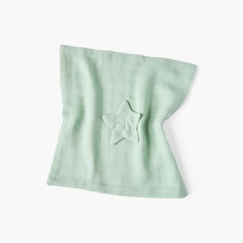 Doudou coton bio Bienvenue amande