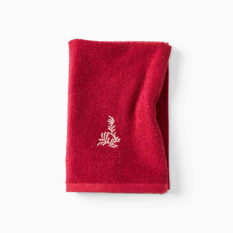 Essuie mains coton Veillée burgundy