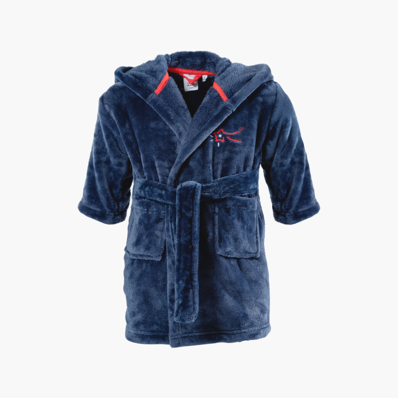 Robe de chambre enfant polaire à capuche Ptitchic marine