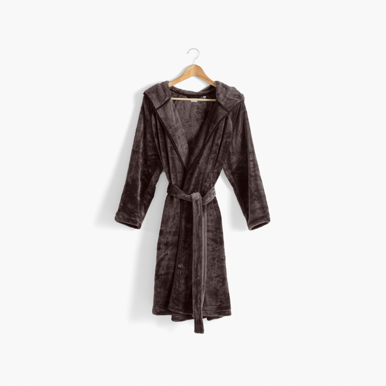 Robe de chambre ado polaire à capuche Gaspard