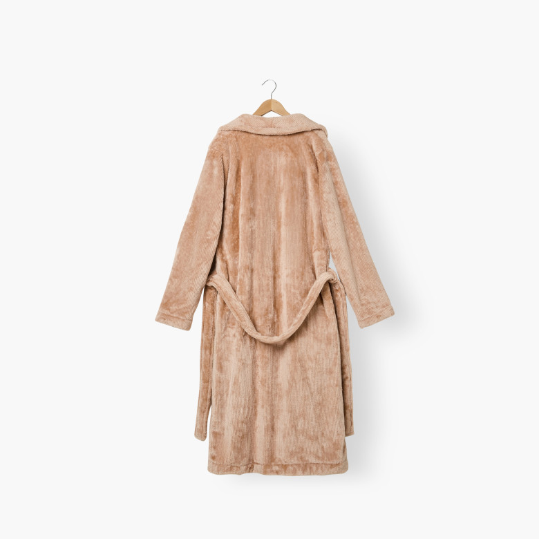 Robe de chambre polaire femme Ikebana moka