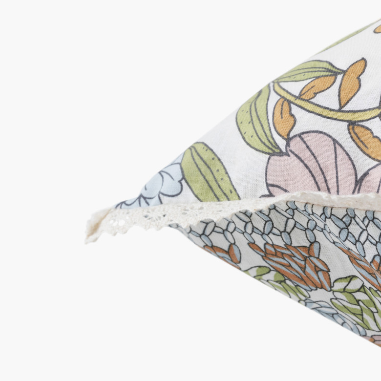 Taie d'oreiller rectangulaire pur coton Méli-Mélo