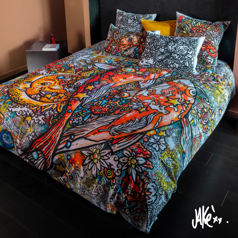 Housse de couette coton Jakè x Carré Blanc