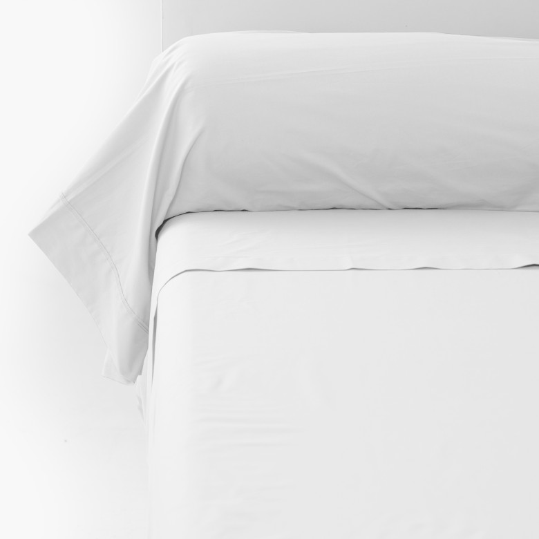 Taie de traversin percale de coton Neo blanc