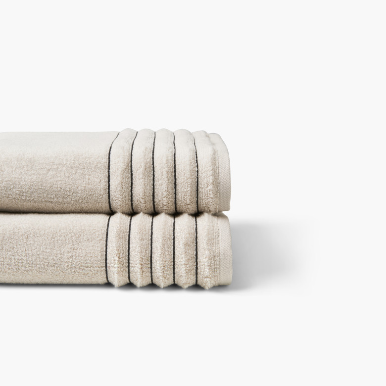 Serviette de toilette coton Ikebana mastic