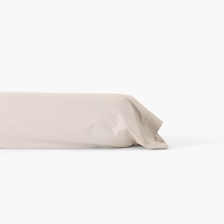 Taie de traversin percale de coton Neo ficelle