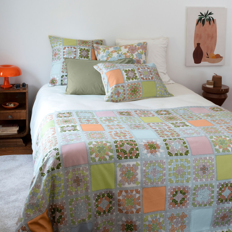 Housse de couette réversible pur coton Méli-Mélo