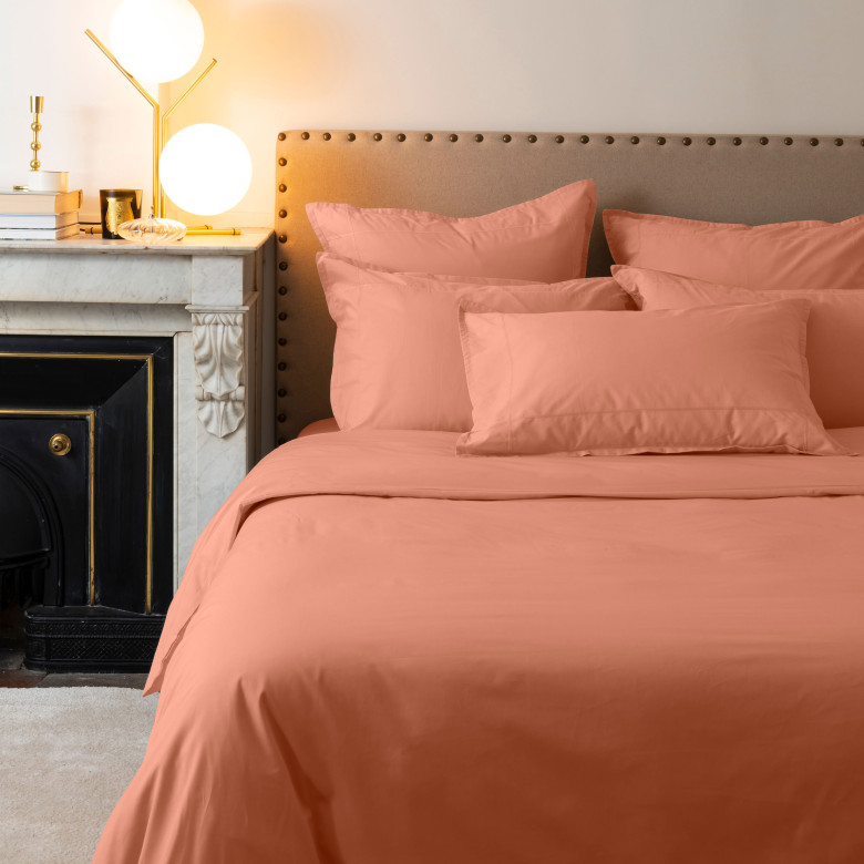Housse de couette percale de coton Neo tomette