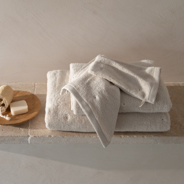 Drap de bain coton Zéphire dune marguerite
