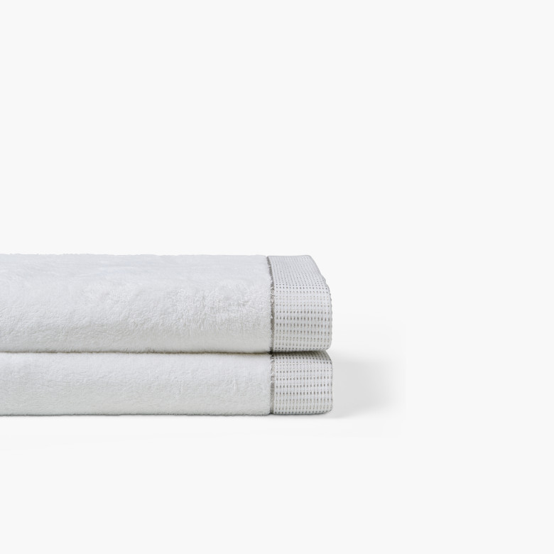 Drap de bain coton et viscose de bambou Ephelia blanc