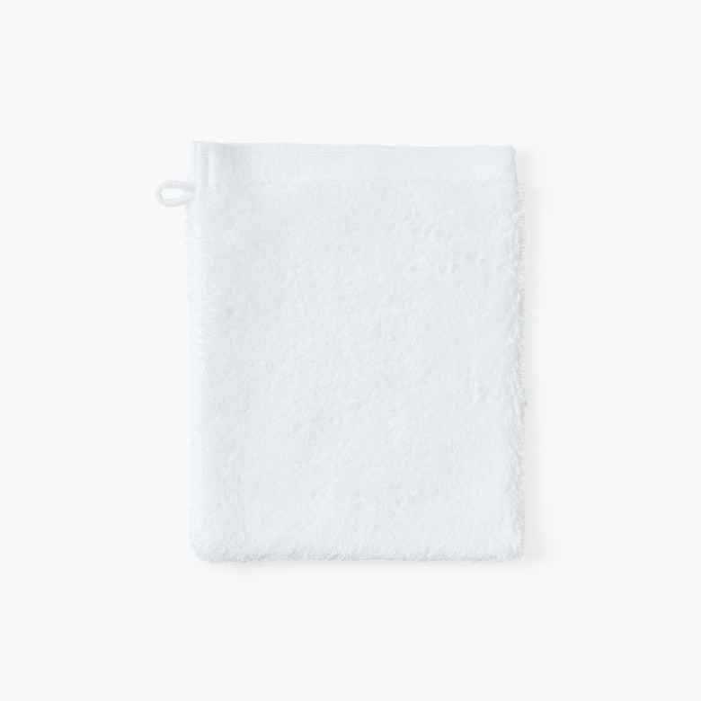 Gant de toilette coton et viscose de bambou Equinoxe II blanc