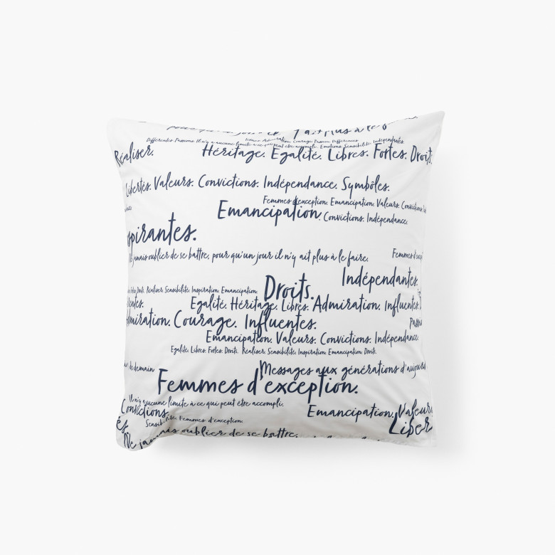 Taie d'oreiller carrée percale de coton Simones