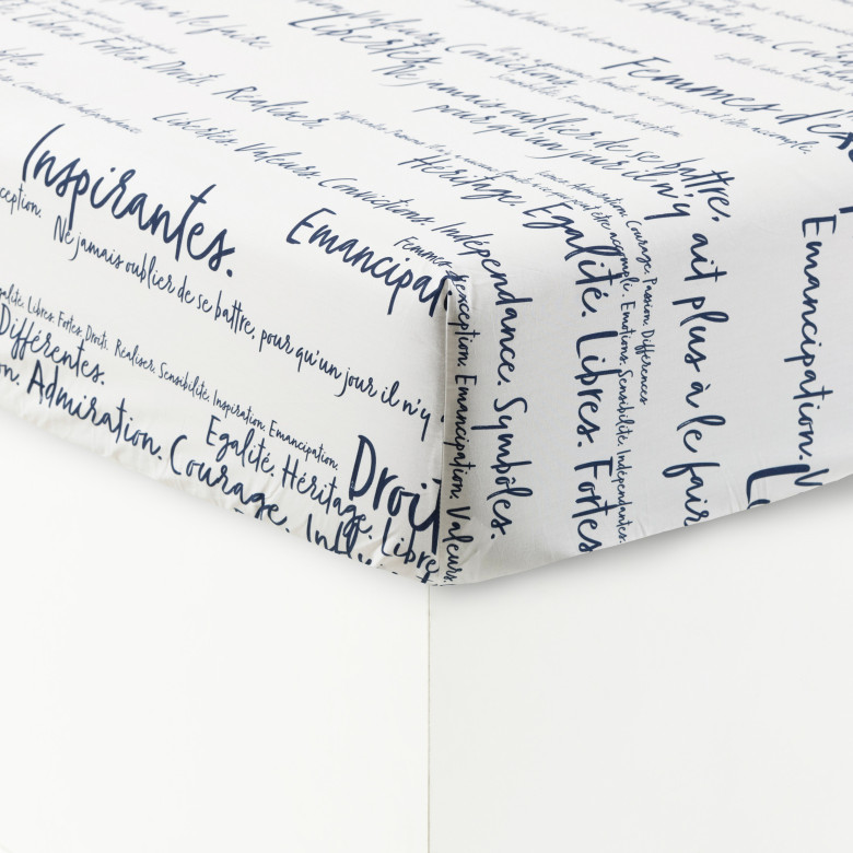 Drap housse percale de coton Simones