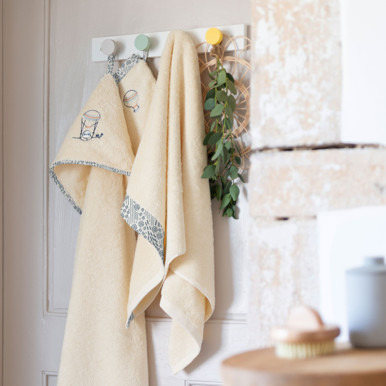 Serviette de toilette coton bio Dandine paille