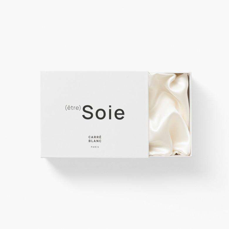 Taie d'oreiller rectangulaire soie de mûrier Beauté ivoire