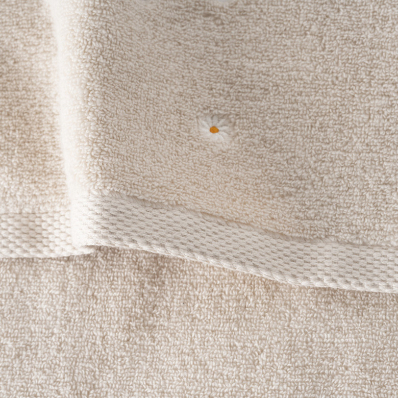 Serviette de toilette coton Zéphire dune marguerite