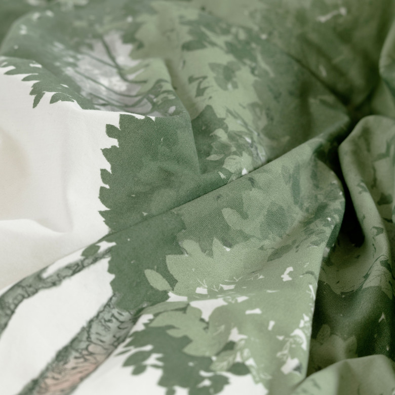 Housse de couette réversible percale de coton lavée biologique Monarbre