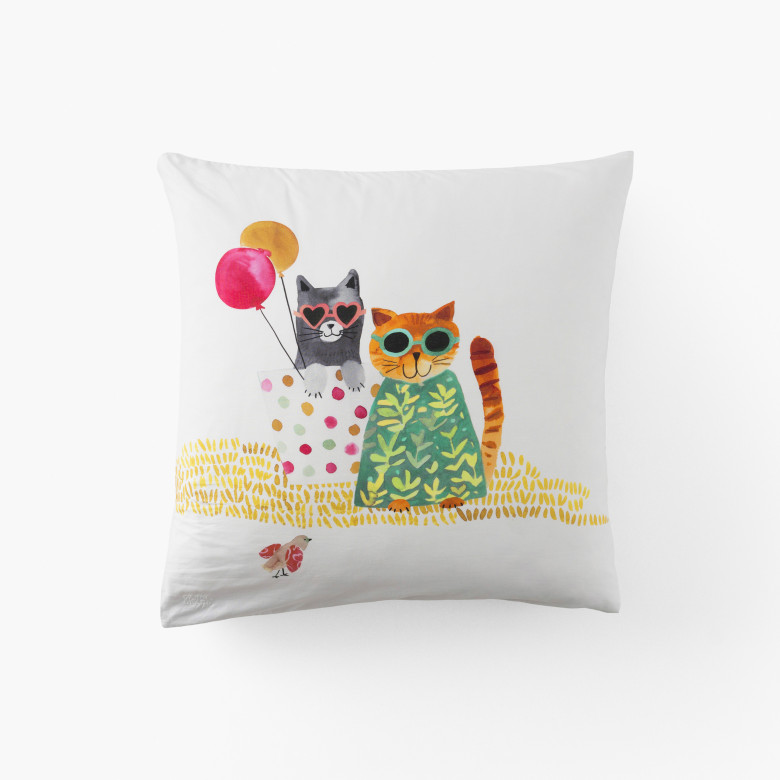 Taie d'oreiller carrée coton Euphory enfant