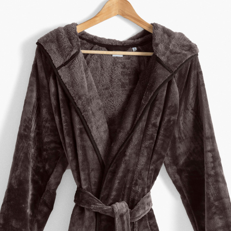 Robe de chambre ado polaire à capuche Gaspard