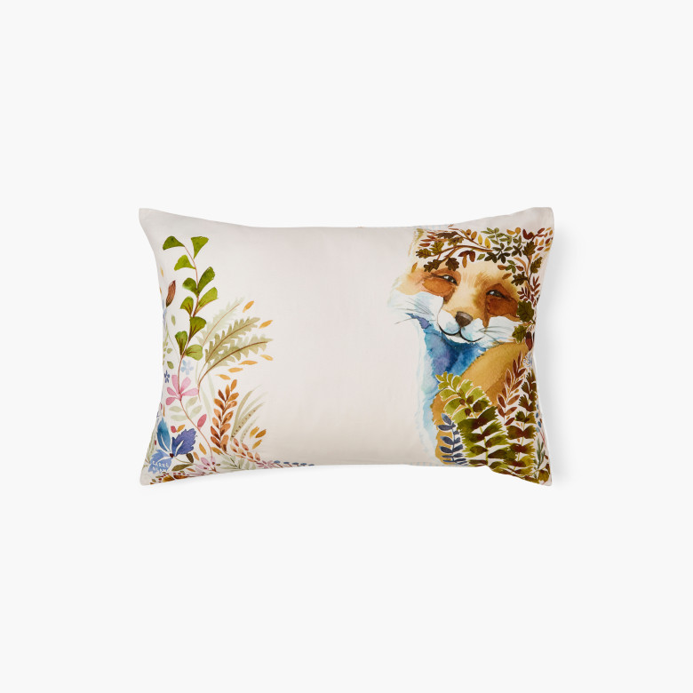 Taie d'oreiller rectangulaire coton bio réversible Vulpini enfant