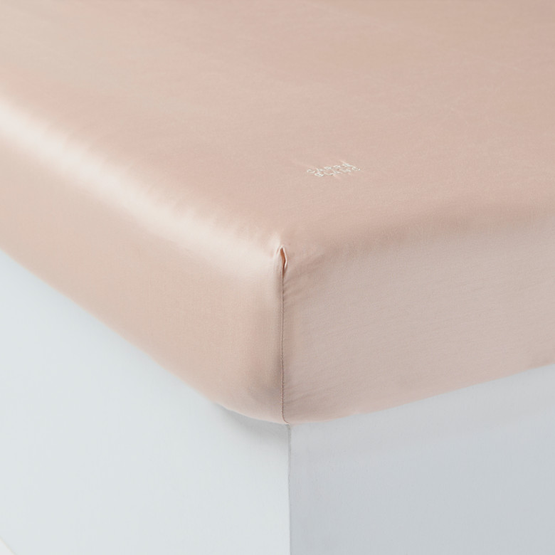 Drap housse satin de coton Equinoxe II lin