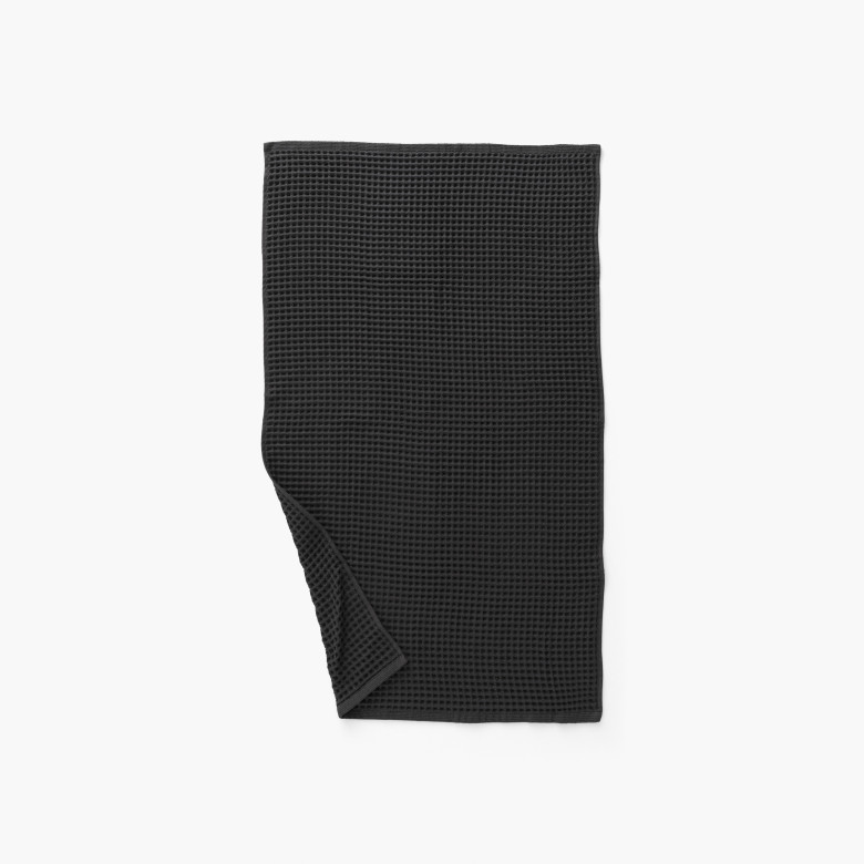 Drap de bain coton bio Quadro charbon
