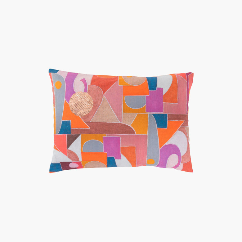 Taie d'oreiller rectangulaire percale de coton Rosangela