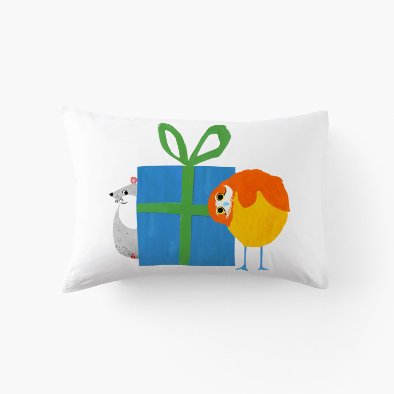 Taie d'oreiller rectangulaire coton bio Tadam enfant