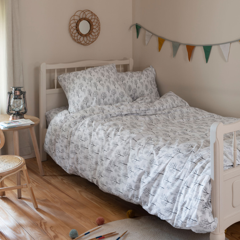 Housse de couette enfant pur coton Féeries