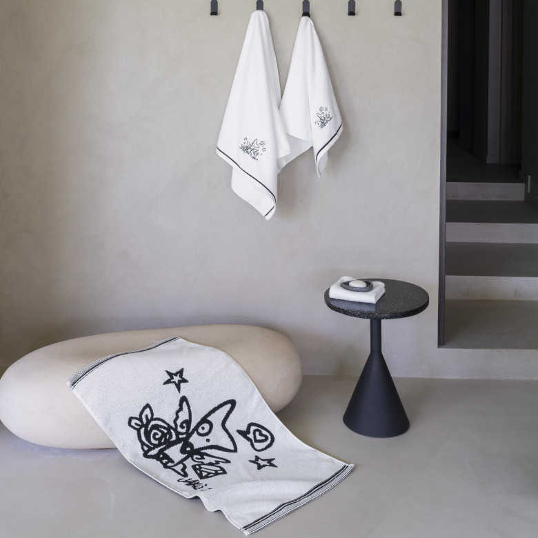 Serviette invité coton Jakè x Carré Blanc
