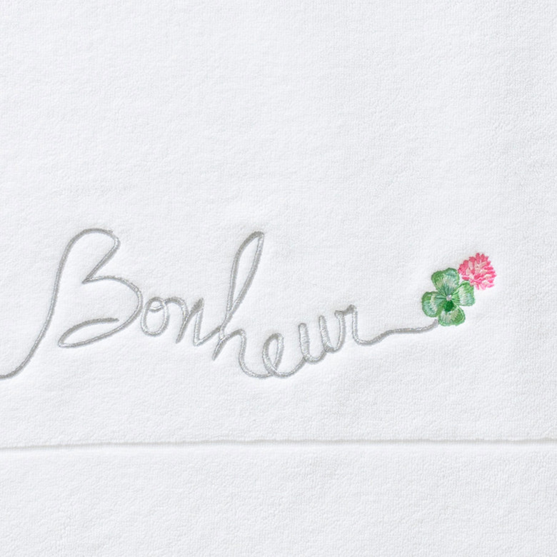 Tapis de bain bouclette de coton Eloges blanc