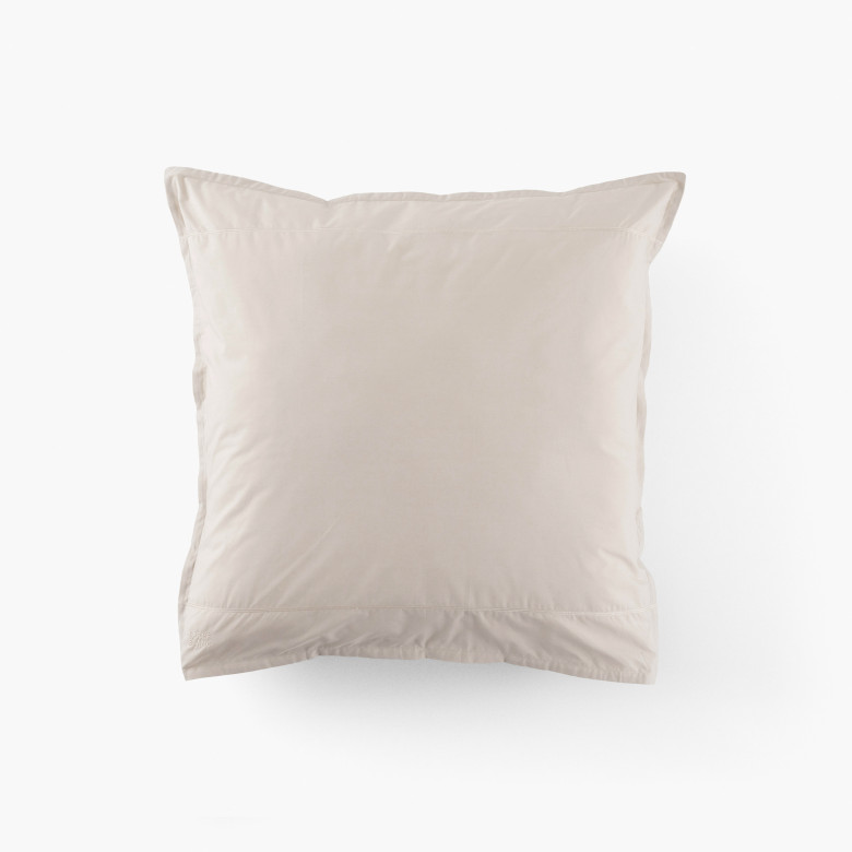 Taie d'oreiller carrée coton Neo ficelle