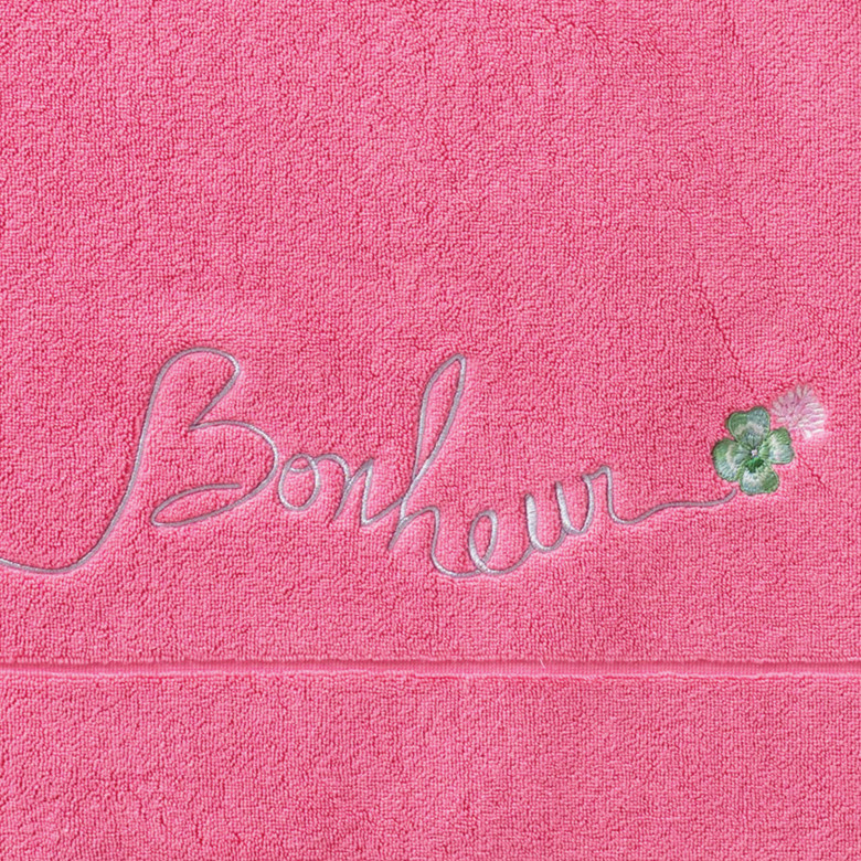 Tapis de bain bouclette de coton Eloges rose